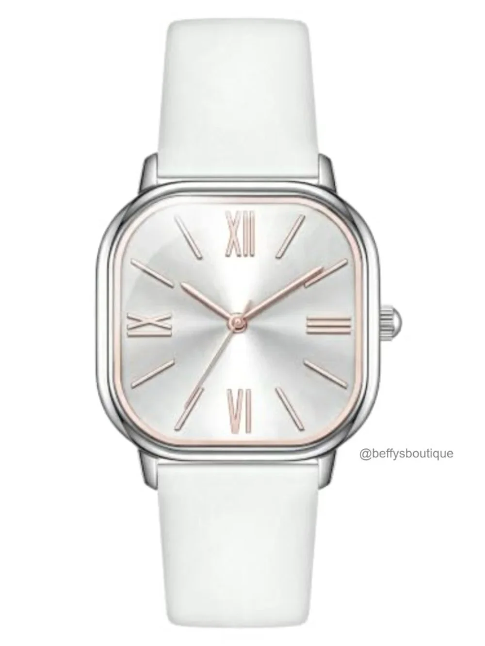 Women's Square Watch Leather Strap Easy to Read Japanese Quartz Gift